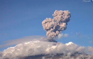 Ceniza en 5 municipios de Edomex por intensa actividad del #Popocatépetl