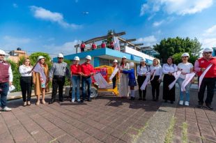 David Sánchez Isidoro dio el banderazo de inicio para la construcción de un aula de usos múltiples en la Primaria Xochipilli de Los Héroes Coacalco.