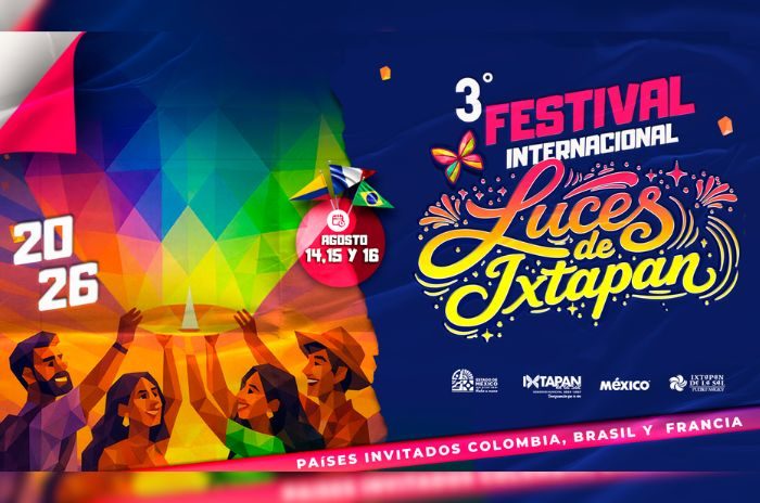 Póster oficial del Tercer Festival Internacional “Luces de Ixtapan” 2026.