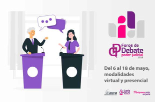 Los debates sobre las presidencias del Tribunal Superior de Justicia y del Tribunal de Disciplina Judicial serán transmitidos en vivo a través del canal oficial de YouTube del IEEM
