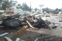 Una estructura cayó sobre una unidad de de la Guardia Nacional