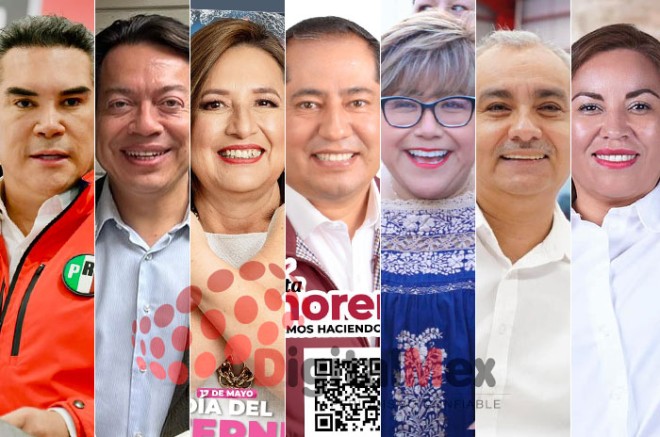Alejandro Moreno, Mario Delgado, Xóchitl Gálvez, Gustavo Vargas, Cristina González, Isidro Moreno, Nancy Valdez