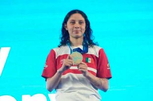 La paraatleta también se impuso en 100 metros mariposa S14 y 100 metros pecho.